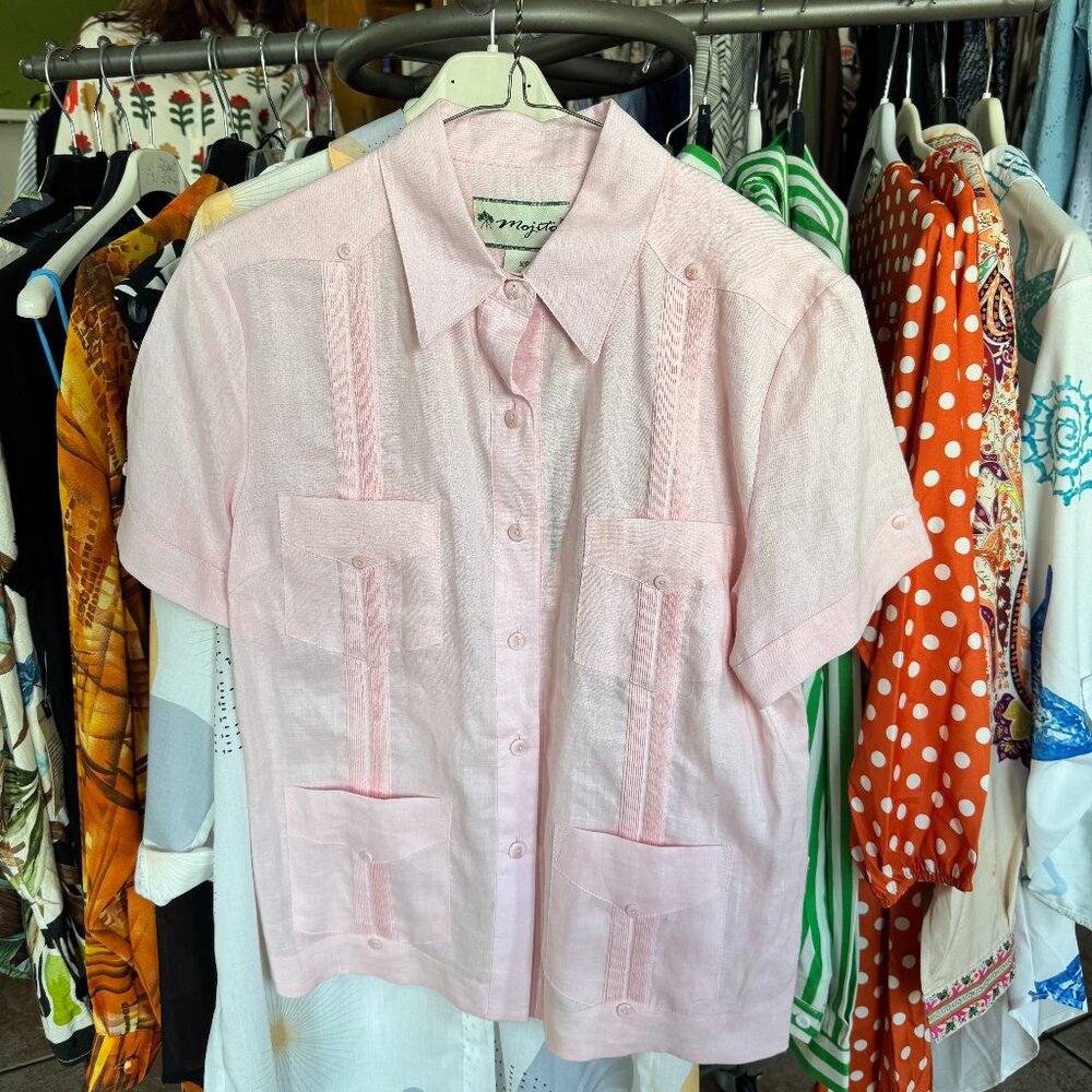 Pink Guayabera Shirt